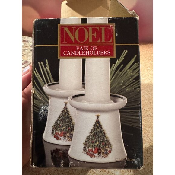 Vintage Noël Porcelle Pair of Candleholders – Designed by Don Schreckengost (197 - Picture 7 of 10